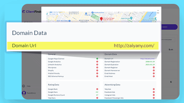 ClientFinda Review: The Domain Data