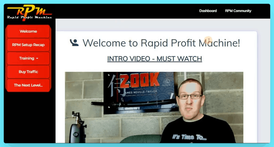 Rapid Profit Machine Review - Member Area View