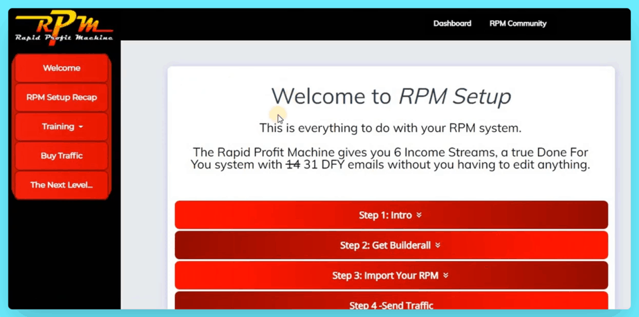 Rapid Profit Machine Review - You Have Set Up Tutorials
