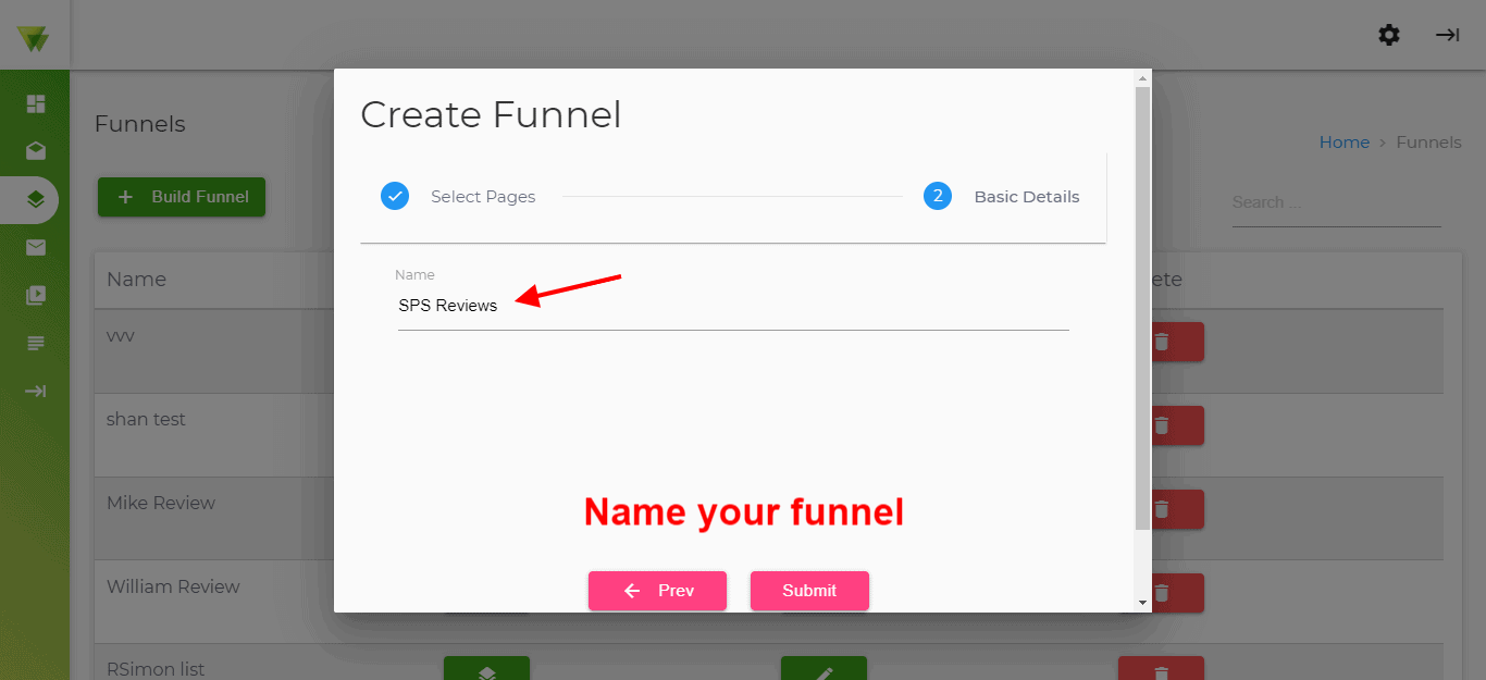 BossFunnels Review - Name your funnel