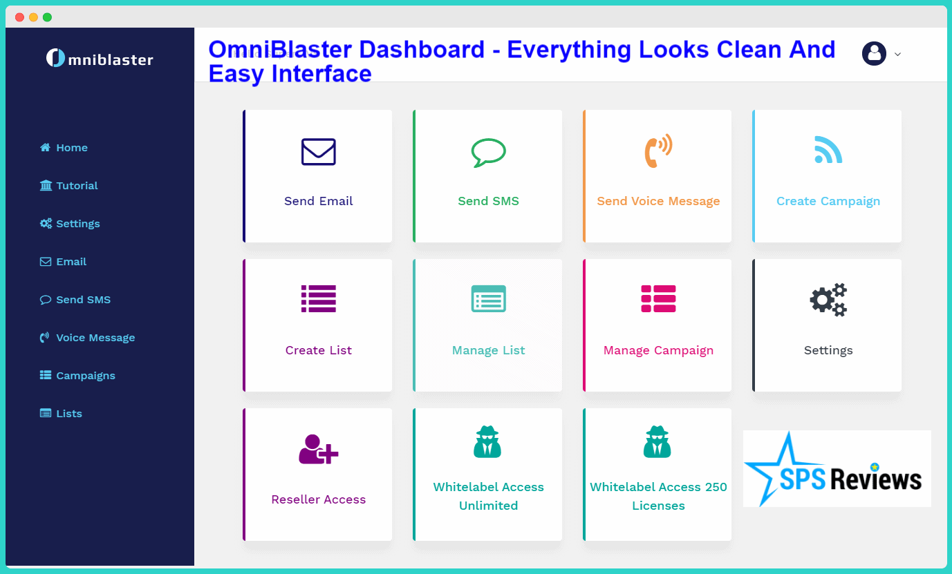 OmniBlaster Review - Dashboard