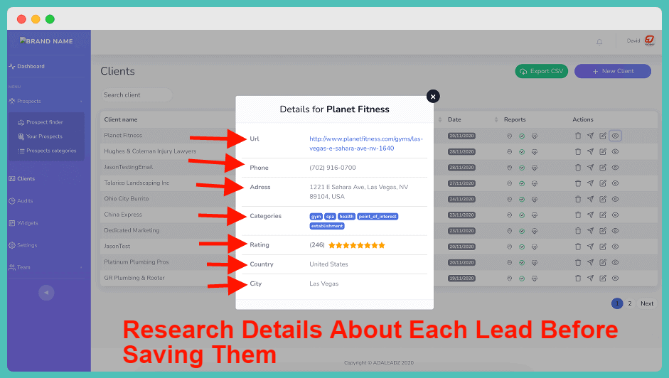 ADA Leadz Review - Research Details About Each Lead Before Saving Them
