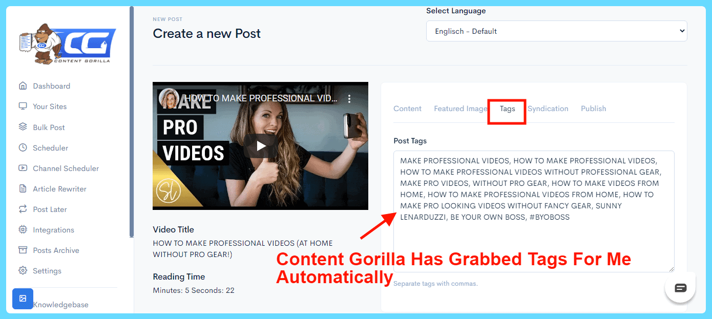 Content Gorilla 2.0 Review - Automated Tags