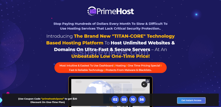 PrimeHost Review - Sales Page Preview