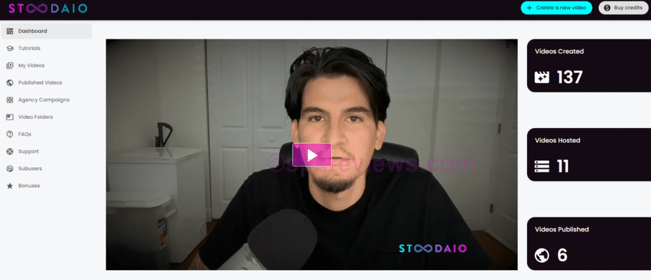 Stoodaio 2.0 Review: The Dashboard