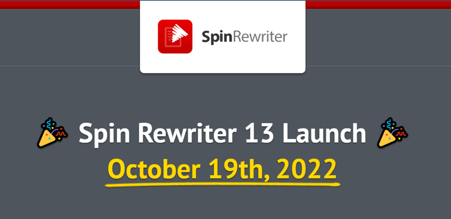 Spin Rewriter Review - Version 13 Annoucement